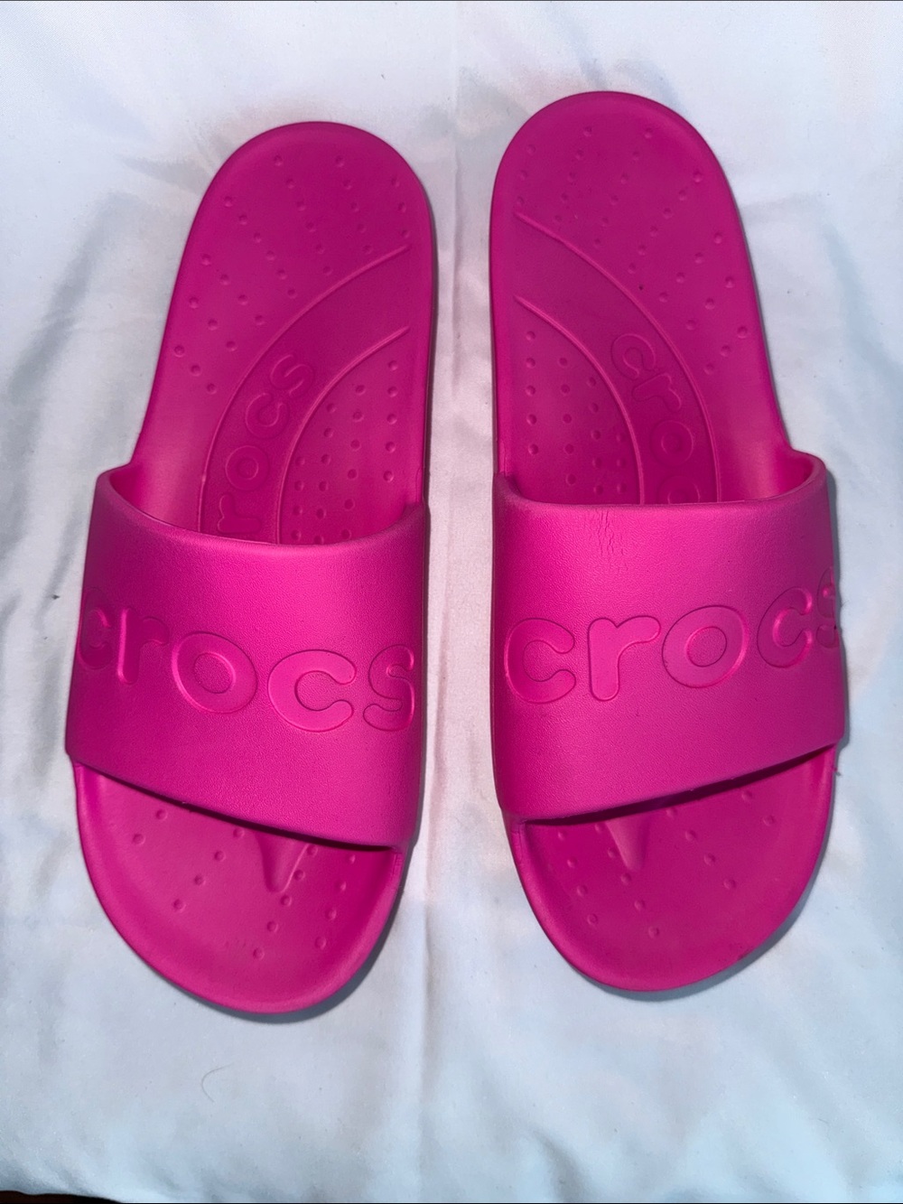 CROCS Hot Pink Slide Sandals